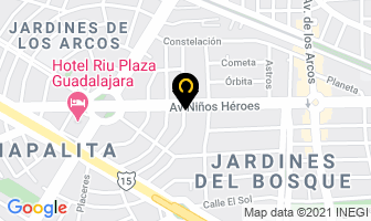 Mapa de Farmacias Benavides en Guadalajara