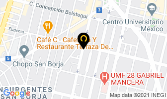 Mapa de Gmorin Banquetes en Ciudad de Mexico