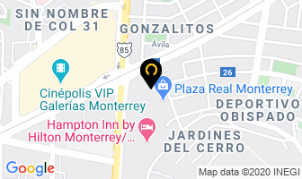 Mapa de Gonvill Librerias en Monterrey