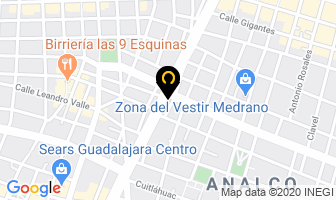 Mapa de Hidroman Evans Bicentenario en Guadalajara