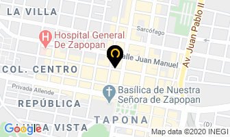 Mapa de Hospedaje Familiar en Zapopan