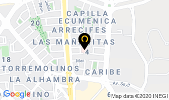 Mapa de Hospital Americano en Cancún