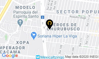 Mapa de Hospital Churubusco en Ciudad de Mexico