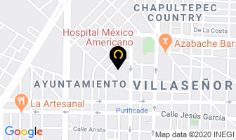 Mapa de Hospital México Americano en Guadalajara