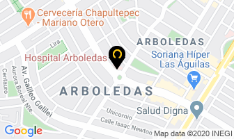 Mapa de Hospital St. Joseph Arboledas en Zapopan