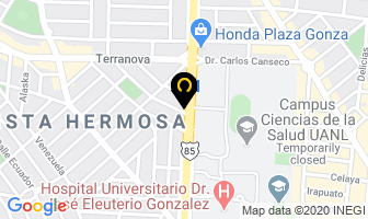 Mapa de Hospital Veterinario Dr. Serna en Monterrey