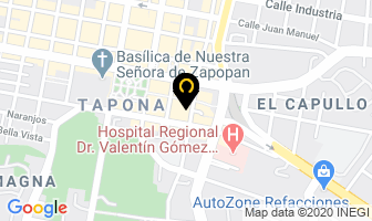 Mapa de Hosteria Del Angel en Zapopan