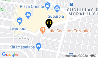 Mapa de Hotel Abastos Plaza en Ciudad de Mexico