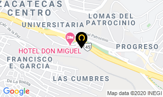 Mapa de Hotel Don Miguel en Zacatecas