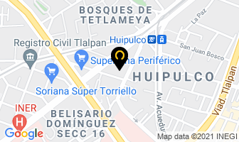 Mapa de Hotel Huipulco en Ciudad de Mexico