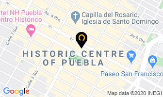 Mapa de Hotel La Alhondiga en Puebla