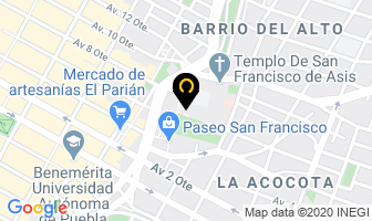 Mapa de Hotel La Purificadora en Puebla
