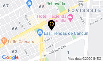 Mapa de Hotel Mary Tere en Cancún