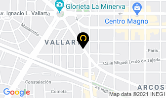 Mapa de Hotel Minerva en Guadalajara