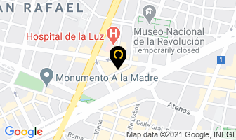 Mapa de Hotel Plaza Madrid en Ciudad de Mexico