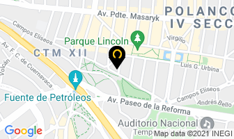 Mapa de Hotel Polanco en Ciudad de Mexico