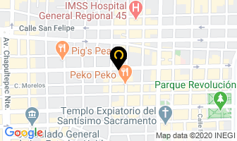 Mapa de Hotel Posada Hidalgo Inn en Guadalajara