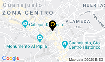 Mapa de Hotel Posada Santa Fe en Guanajuato