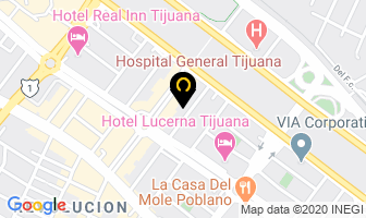Mapa de Hotel Real Del Rio en Tijuana