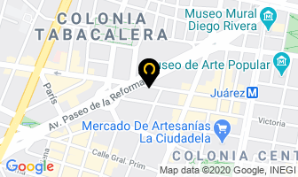 Mapa de Hotel Reforma Avenue en Ciudad de Mexico