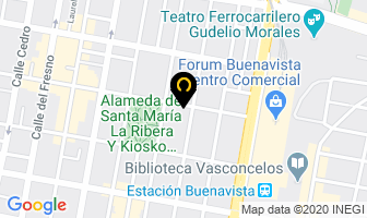 Mapa de Hotel Santa Maria en Ciudad de Mexico