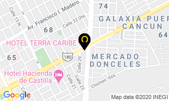 Mapa de Hotel Terracaribe en Cancún