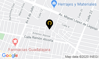 Mapa de Industrias Jego en Guadalajara
