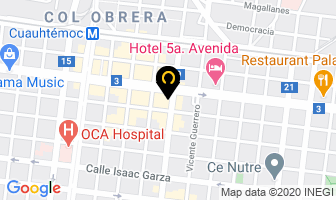 Mapa de Joyeria Fg en Monterrey
