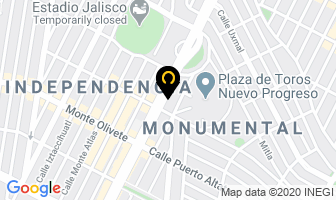Mapa de Llantas Universo en Guadalajara