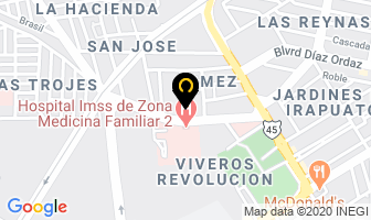 Mapa de Médico Internista En Irapuato Dr. Manuel Valentín García en Irapuato