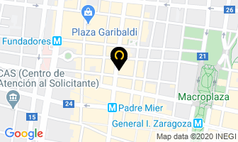 Mapa de Merceria Juarez en Monterrey