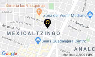Mapa de Metropoli Music Center en Guadalajara