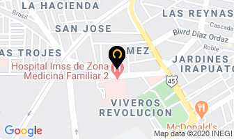 Mapa de Módulo Oncológico/dr. Hugo Rios Barba en Irapuato