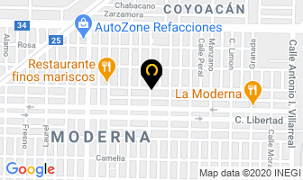 Mapa de Moreno Garza Matilde Humberto en Monterrey