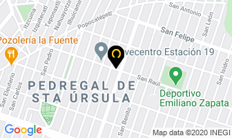 Mapa de Naturalia Santa Úrsula Coapa en Ciudad de Mexico