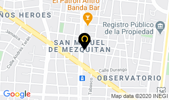 Mapa de Nine Minutes Pizza en Guadalajara