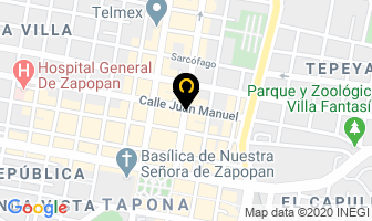 Mapa de Nucleo Odontológico Escobar en Zapopan