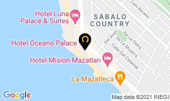Mapa de Oceano Palace Beach Hotel en Mazatlán