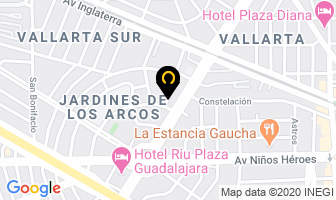 Mapa de Odontologia Integral Y Estetica en Guadalajara