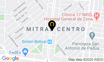 Mapa de Ojo Optica Y Ofatalmologia en Monterrey