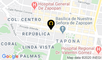 Mapa de Optica Juan. Pablo Ii en Zapopan