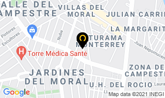Mapa de Otorrino En León Jaime Iván Bustamante García en León