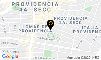 Mapa de Pasteleria Jeffrey en Guadalajara