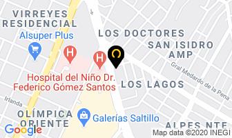 Mapa de Pasteleria La Salle en Saltillo