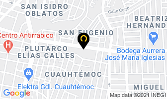 Mapa de Pizza Hut en Guadalajara