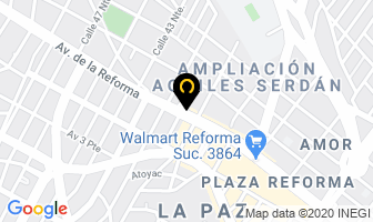 Mapa de Plomeria La Reforma en Puebla