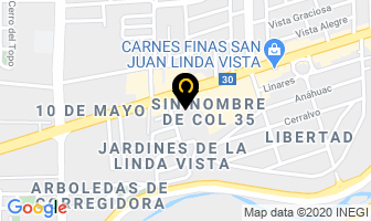Mapa de Pollos Popular S.a. De C.v. en Guadalupe