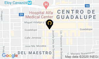 Mapa de Proveedora Comercial Fundadores en Guadalupe