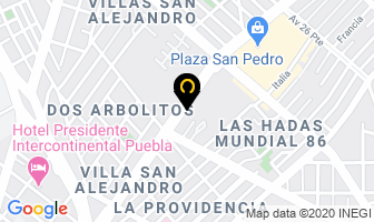 Mapa de Ruedas Y Hules S.a. De C.v. en Puebla