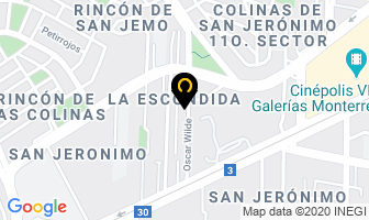 Mapa de San Jemo Celebraciones en Monterrey